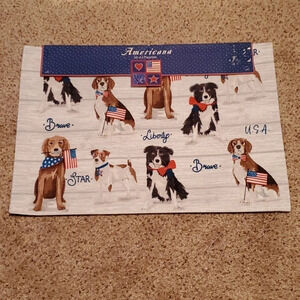 Americana Patriotic Doggie Placemats Set of 4